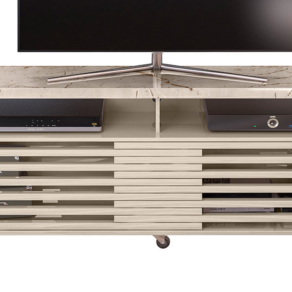 Rack Bancada Tv 65 Pol 2P 182 cm Frizz Calacata Off White MADETEC