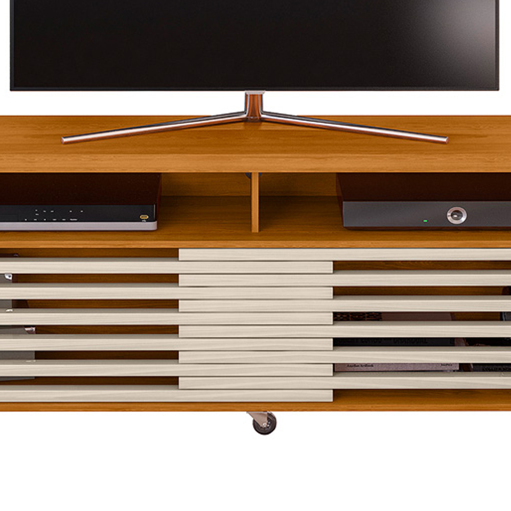 Rack Bancada Tv 65 Pol 2P 182 cm Frizz Cinamomo Off White MADETEC