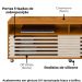 Rack Bancada Tv 65 Pol 2P 182 cm Frizz Cinamomo Off White MADETEC