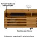 Rack Bancada Tv 65 Pol 2P 182 cm Frizz Cumaru MADETEC