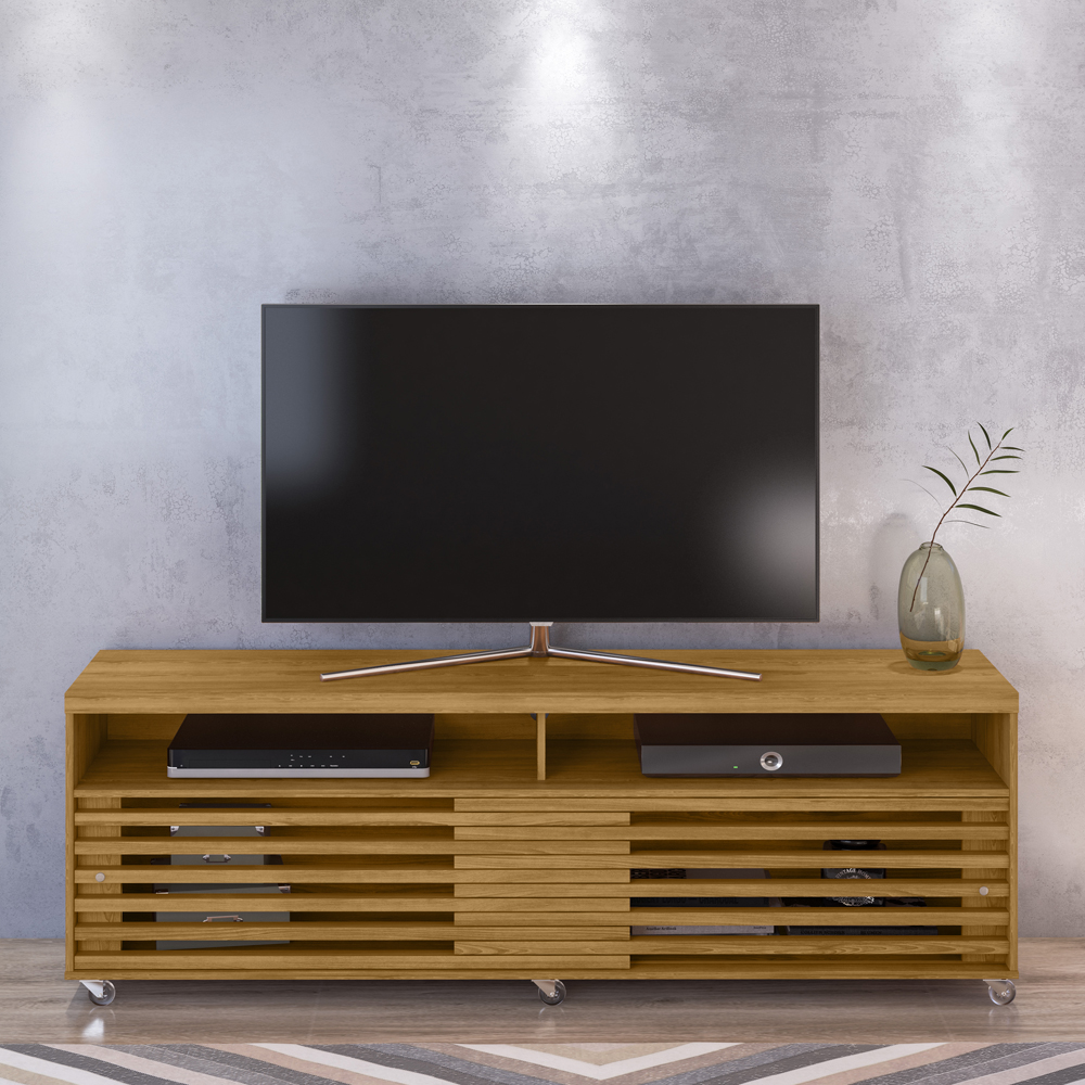 Rack Bancada Tv 65 Pol 2P 182 cm Frizz Cumaru MADETEC