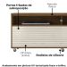 Rack Bancada Tv 65 Pol 2P 182 cm Frizz Naturale Off White MADETEC