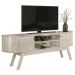 Rack Bancada Tv 75 Pol 2P 183 cm Valencia Calacata Off White MADETEC
