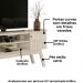 Rack Bancada Tv 75 Pol 2P 183 cm Valencia Calacata Off White MADETEC