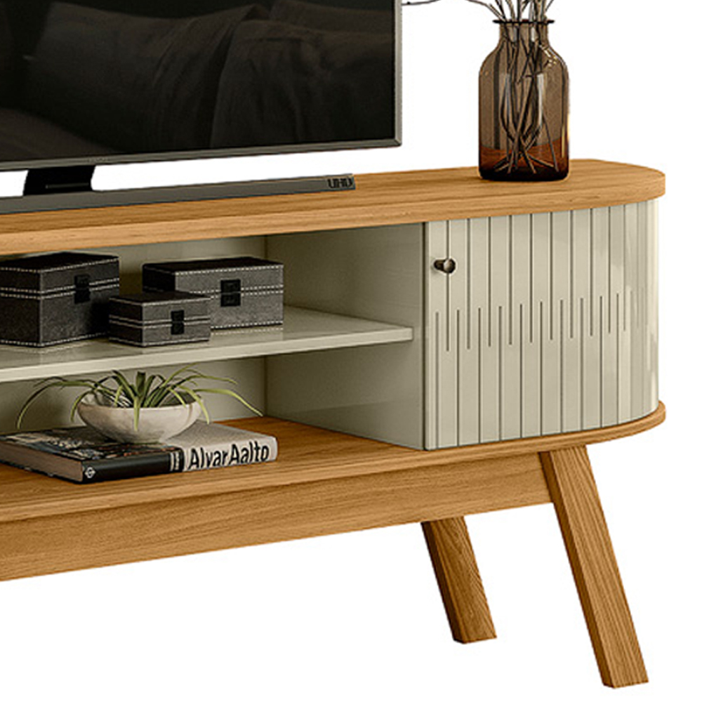 Rack Bancada Tv 75 Pol 2P 183 cm Valencia Cumaru Opala MADETEC