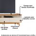 Rack Bancada Tv 75 Pol 3G 200 cm Selene Cinamomo Off White MADETEC