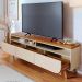 Rack Bancada Tv 75 Pol 3G 200 cm Selene Cinamomo Off White MADETEC