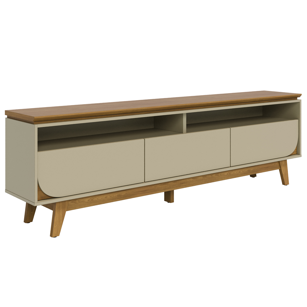Rack Bancada Tv 75 Pol 3G 200 cm Selene Cumaru Opala MADETEC