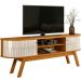 Rack Bancada Venezza 2 Portas Para Tv de 75" Polegadas Cinamomo/Off White