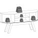 Rack Bancada Venezza 2 Portas Para Tv de 75" Polegadas Cinamomo/Off White
