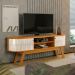 Rack Bancada Venezza 2 Portas Para Tv de 75" Polegadas Cinamomo/Off White
