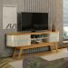 Rack Bancada Venezza 2 Portas Para Tv de 75" Polegadas Cumaru/Opala