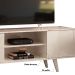Rack Bancada para Tv 55" com 2 Portas e 1 Prateleira Líbano Calacata/Off White