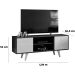 Rack Bancada para Tv 55" com 2 Portas e 1 Prateleira Líbano Cinamomo/Off White