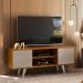 Rack Bancada para Tv 55" com 2 Portas e 1 Prateleira Líbano Fendi/Naturale