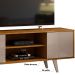 Rack Bancada para Tv 55" com 2 Portas e 1 Prateleira Líbano Fendi/Naturale