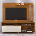 Rack Com Painel Para TV 65 Polegadas 7091 Naturale Off White Madetec