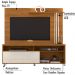 Rack Com Painel Para TV 65 Polegadas 7091 Naturale Off White Madetec