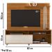 Rack Com Painel Para TV 65 Polegadas 7091 Naturale Off White Madetec