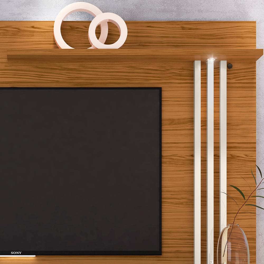 Rack Com Painel Para TV 65 Polegadas 7091 Naturale Off White Madetec