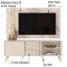 Rack Com Painel Para TV 65 Polegadas 7131 Calacata Off White Madetec