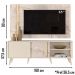 Rack Com Painel Para TV 65 Polegadas 7131 Calacata Off White Madetec