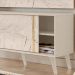 Rack Com Painel Para TV 65 Polegadas 7131 Calacata Off White Madetec