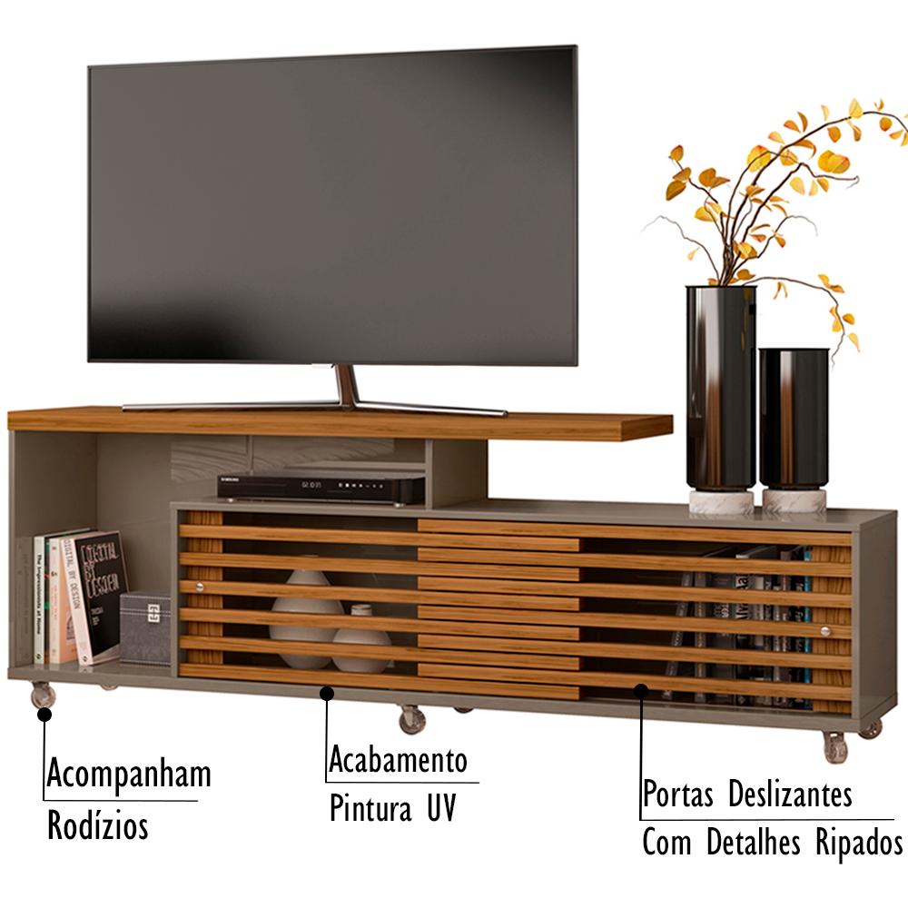 Rack Para TV 65 Polegadas 3971 Fendi Naturale Madetec