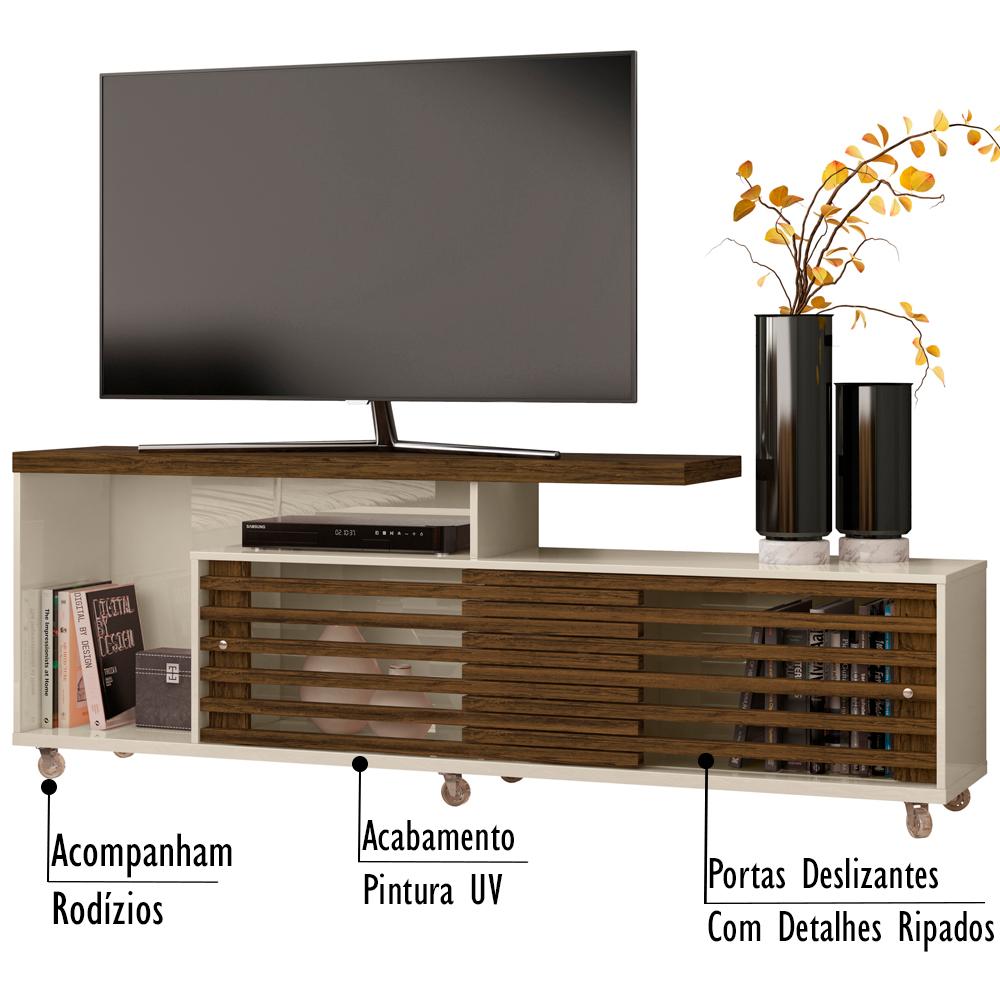 Rack Para TV 65 Polegadas 3971 Off White Savana Madetec