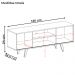 Rack Para Tv 55 Pol 2 Portas 136 cm Lisboa Calacata Off White MADETEC