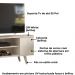 Rack Para Tv 55 Pol 2 Portas 136 cm Lisboa Calacata Off White MADETEC