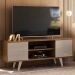 Rack Para Tv 55 Pol 2 Portas 136 cm Lisboa Fendi Naturale MADETEC