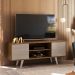 Rack Para Tv 55 Pol 2 Portas 136 cm Lisboa Fendi Naturale MADETEC