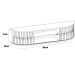 Rack Suspenso 2 Portas Faro Para Tv de 75" Polegadas Calacata/Off White