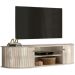 Rack Suspenso 2 Portas Moderno Para Tv de 60" Polegadas Calacata/Off White
