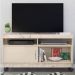 Rack Tv 50 Pol 121 cm 1 Porta Artur Calacata Off White MADETEC