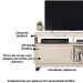 Rack Tv 50 Pol 121 cm 1 Porta Artur Calacata Off White MADETEC