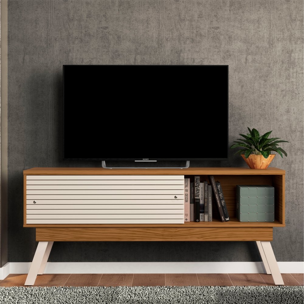 Rack para TV Vintage Terry 1.5 Naturale Off White