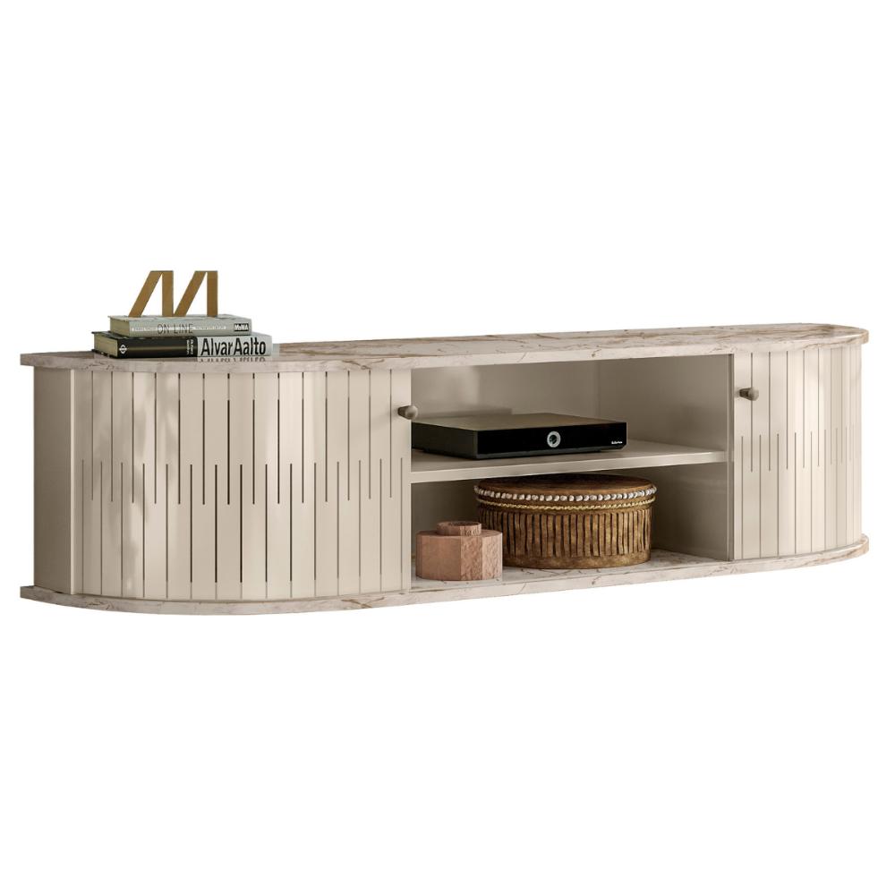 Rack para TV's de 60 Polegadas Veneza Calacata Off White