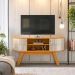 Rack para TVs 55" com 2 Portas Nottingham Cinamomo Off White