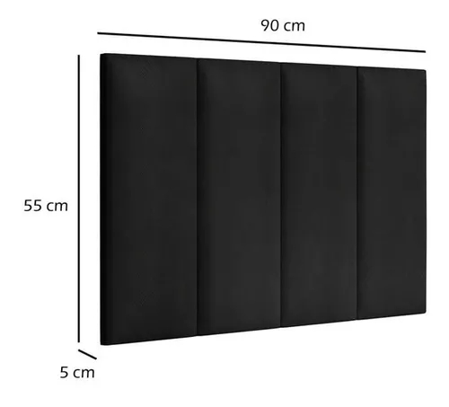 Cabeceira Painel para Cama Box Solteiro 88 Estofada Quarto Luxo Linha A Vs