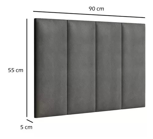 Cabeceira Painel para Cama Box Solteiro 88 Estofada Quarto Luxo Linha A Vs