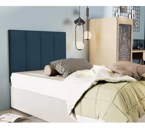 Cabeceira Painel para Cama Box Solteiro 88 Estofada Quarto Luxo Linha A Vs