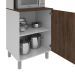 Cozinha Compacta Lorena 5 PT Carvalho e Branco