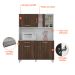 Cozinha Compacta Viena II 4 Portas 1 Gaveta Branco e Carvalho