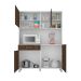 Cozinha Compacta Viena II 4 Portas 1 Gaveta Branco e Carvalho