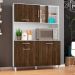 Cozinha Compacta Viena II 4 Portas 1 Gaveta Branco e Carvalho