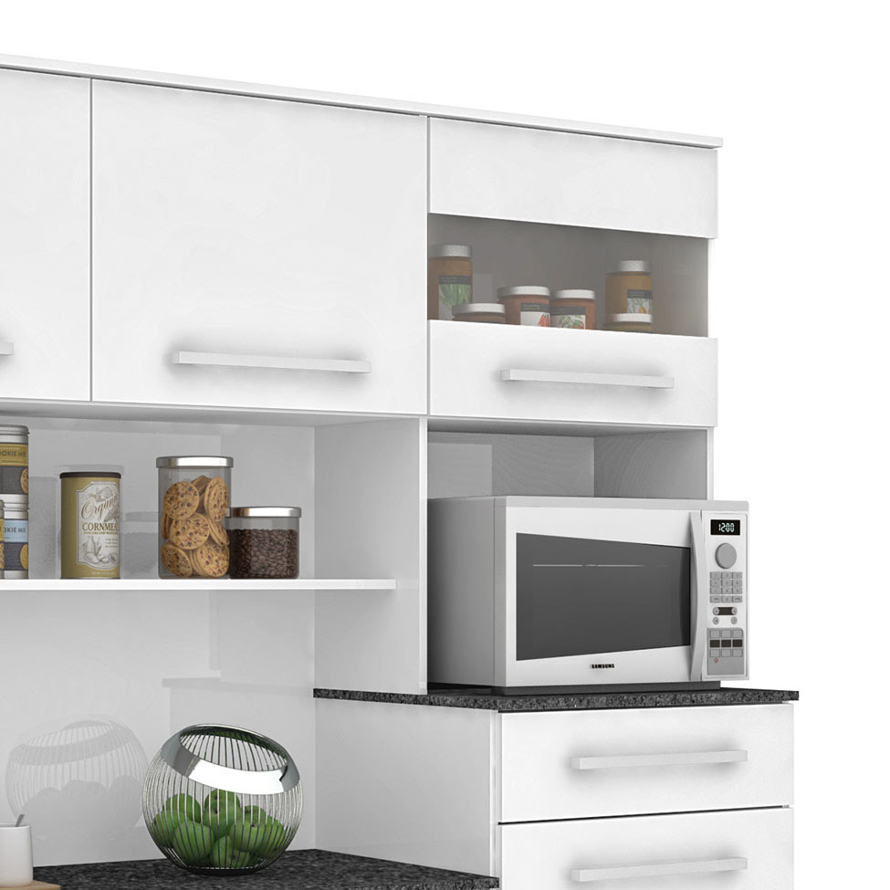 Cozinha compacta Suprema 6 Portas 2 Gavetas Branco