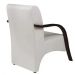 Kit 2 Poltronas Para Sala de Espera Recepção Branco Em Courino Com Braços de Madeira Decorativa Confortável Até 120 kg - PCM