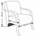 Kit 4 Poltronas Para Sala de Espera Recepção Bege Em Courino Com Braços de Madeira Decorativa Confortável Até 120 kg - PCM